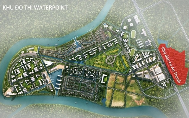 phối cảnh tổng khu đô thị waterpoint long an